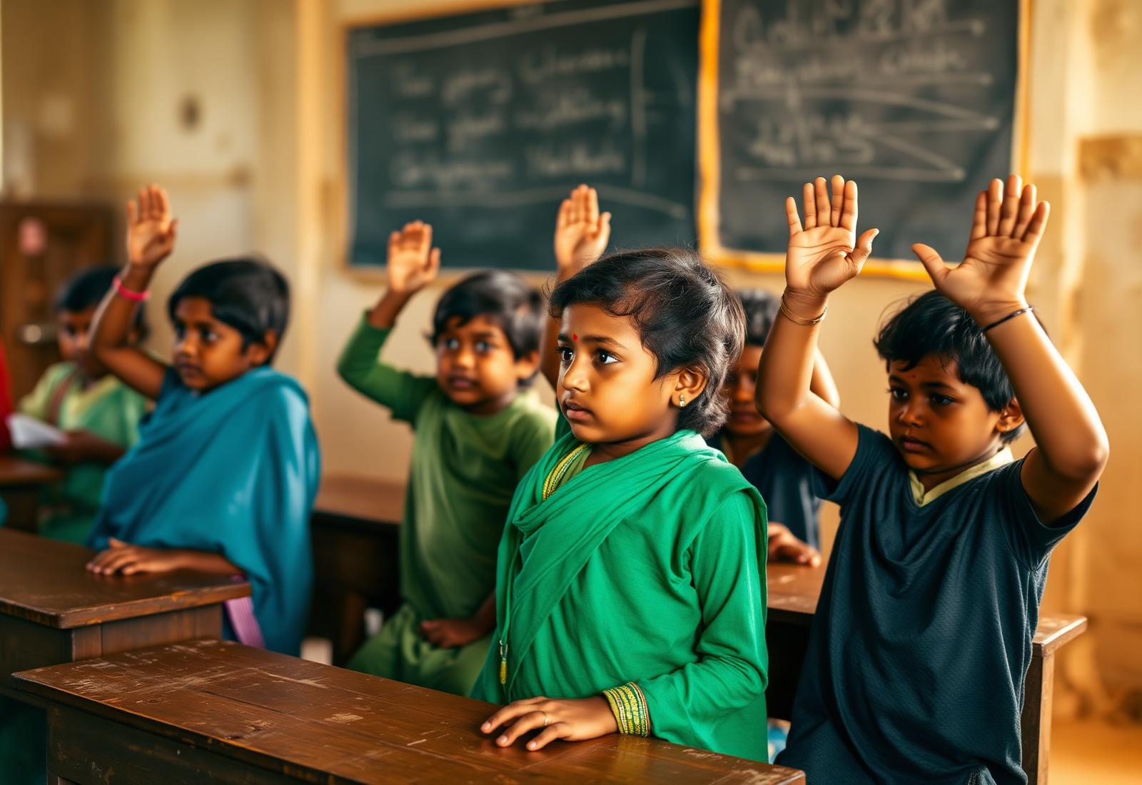 Children learning in a Yashasvi-supported classroom